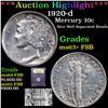Image 1 : ***Auction Highlight*** 1920-d Mercury Dime 10c Graded Select Unc+ FSB By USCG (fc)