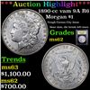 Image 1 : ***Auction Highlight*** 1890-cc vam 9A R6 Morgan Dollar $1 Graded Select Unc By USCG (fc)