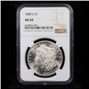 Image 2 : NGC 1880-s Morgan Dollar $1 Graded ms65 By NGC