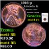 Image 1 : NGC 1916-p Lincoln Cent 1c Graded ms64 rb By NGC