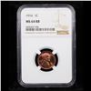 Image 4 : NGC 1916-p Lincoln Cent 1c Graded ms64 rb By NGC