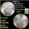 Image 1 : 1887-p Morgan Dollar $1 Graded ms65 By NGC