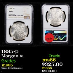NGC 1885-p Morgan Dollar $1 Graded ms65 By NGC
