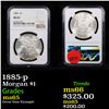 Image 1 : NGC 1885-p Morgan Dollar $1 Graded ms65 By NGC