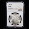 Image 2 : NGC 1885-p Morgan Dollar $1 Graded ms65 By NGC