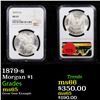 Image 1 : NGC 1879-s Morgan Dollar $1 Graded ms65 By NGC