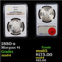 NGC 1880-s Morgan Dollar $1 Graded ms64 By NGC