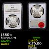 Image 1 : NGC 1880-s Morgan Dollar $1 Graded ms64 By NGC