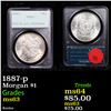 Image 1 : 1887-p Morgan Dollar $1 Graded ms63 By PCGS
