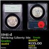 Image 1 : PCGS 1941-d Walking Liberty Half Dollar 50c Graded ms64 By PCGS