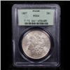 Image 2 : PCGS 1887-p Morgan Dollar $1 Graded ms64 By PCGS
