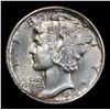Image 2 : 1936-p Mercury Dime 10c Grades Unc Details FSB
