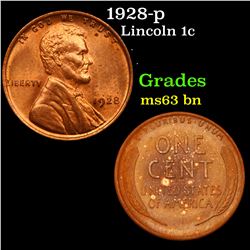 1928-p Lincoln Cent 1c Grades Select Unc BN