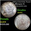 Image 1 : 1880-p Colorfully Toned Morgan Dollar $1 Grades Choice Unc