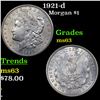 Image 1 : 1921-d Morgan Dollar $1 Grades Select Unc