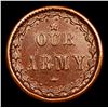 Image 3 : (1863) Our Army Civil War Token 1c Grades Select AU
