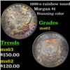 Image 1 : 1899-o rainbow toned Morgan Dollar $1 Grades Select Unc
