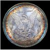 Image 3 : 1887-p Rainbow Toned Morgan Dollar $1 Grades Select Unc