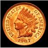 Image 2 : 1907 Indian Cent 1c Grades GEM Unc RB