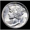 Image 2 : 1917-p Mercury Dime 10c Grades Unc Details FSB