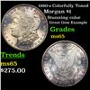Image 1 : 1880-s Colorfully Toned Morgan Dollar $1 Grades GEM Unc