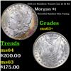 Image 1 : 1884-o/o Rainbow Toned vam 13 I2 R5 Morgan Dollar $1 Grades Select+ Unc