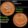 Image 1 : 1892 Indian Cent 1c Grades Choice Unc BN