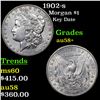 Image 1 : 1902-s Morgan Dollar $1 Grades Choice AU/BU Slider+