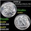 Image 1 : 1939-p Walking Liberty Half Dollar 50c Grades GEM+ Unc