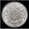 Image 2 : 1867 No Rays Shield Nickel 5c Grades Select+ Unc