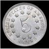 Image 3 : 1867 No Rays Shield Nickel 5c Grades Select+ Unc