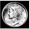Image 2 : 1938-d Mercury Dime 10c Grades GEM+ FSB