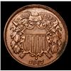Image 2 : 1867 Two Cent Piece 2c Grades Choice AU