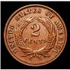Image 3 : 1867 Two Cent Piece 2c Grades Choice AU
