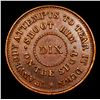 Image 3 : (1863) Shoot Him on the Spot Dix Civil War Token 1c Grades Unc Details