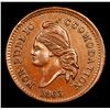Image 2 : 1863 Knickerbocker Currency Civil War Token 1c Grades Select AU