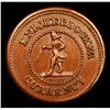 Image 3 : 1863 Knickerbocker Currency Civil War Token 1c Grades Select AU