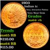 Image 1 : 1903 Indian Cent 1c Grades Choice+ Unc RB