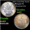 Image 1 : 1883-o Colorfully Toned Morgan Dollar $1 Grades Select Unc