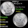 Image 1 : 1888-p Morgan Dollar $1 Grades Choice+ Unc