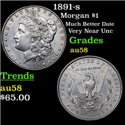 1891-s Morgan Dollar $1 Grades Choice AU/BU Slider