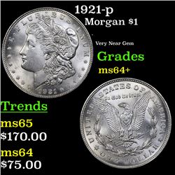 1921-p Morgan Dollar $1 Grades Choice+ Unc