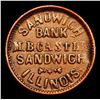 Image 2 : (1863) Deposit Exchange & Loan IL-775-A-1a Merchant Token 1c Grades vf++