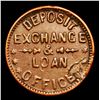 Image 3 : (1863) Deposit Exchange & Loan IL-775-A-1a Merchant Token 1c Grades vf++