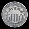 Image 2 : 1869 Shield Nickel 5c Grades vg+