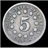 Image 3 : 1869 Shield Nickel 5c Grades vg+