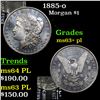 Image 1 : 1885-o Morgan Dollar $1 Grades Select Unc+ PL