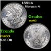 Image 1 : 1881-s Morgan Dollar $1 Grades Select Unc