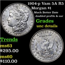 1904-p Vam 5A R5 Morgan Dollar $1 Grades Unc Details