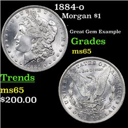 1884-o Morgan Dollar $1 Grades GEM Unc